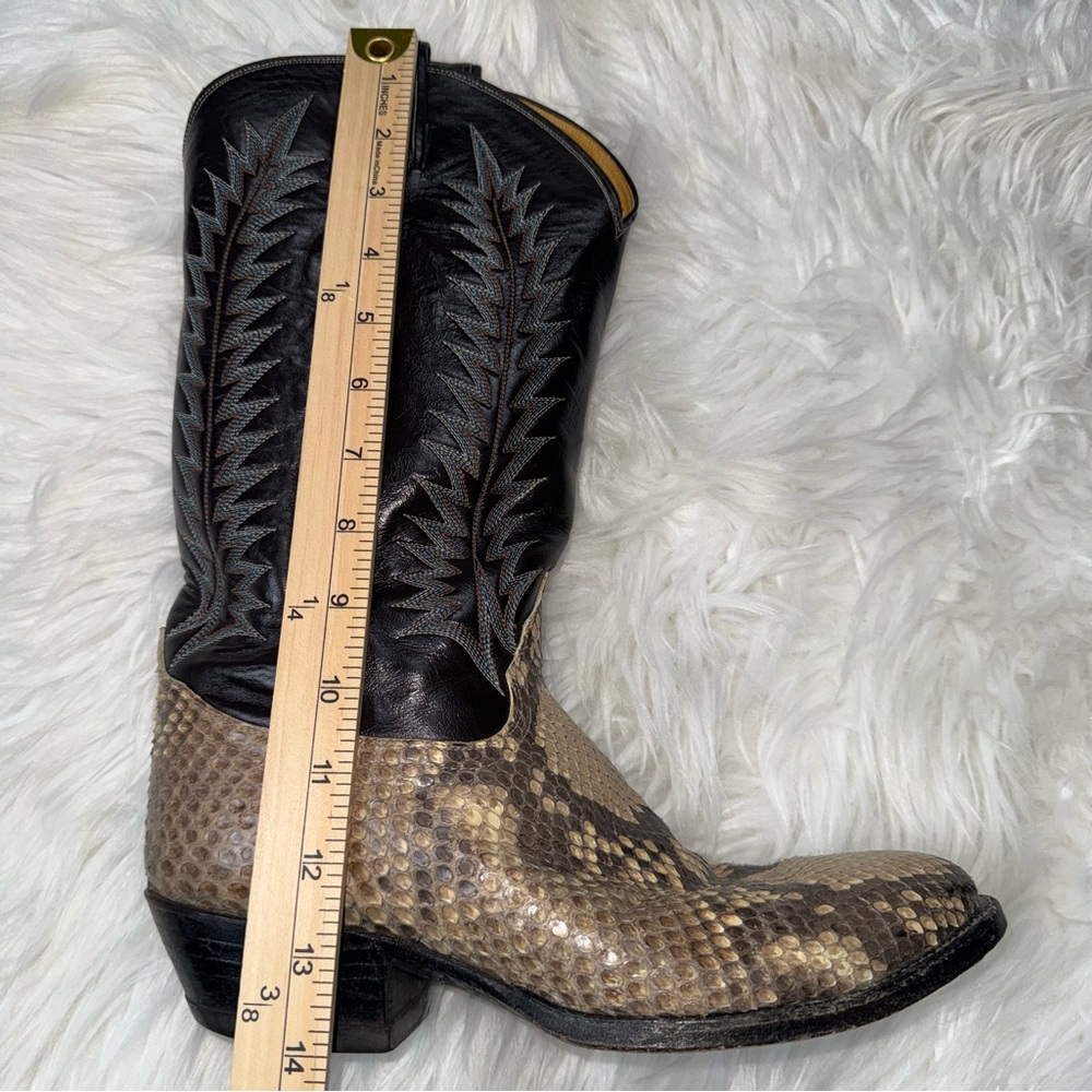Tony Lama Rare Python Snakeskin
Cowboy Boots 6868 Mens
8E Vintage Exotic Western - Picture 15 of 16